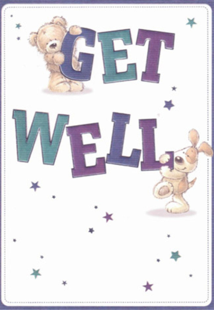 Offering a joyful note of encouragement, this illustrated get well card effortlessly blends South Croydon's welcoming character with artistic charm. Two amiable friends-a bear, irresistibly plush with rounded shapes, and a mischievous puppy, velvety in appearance-team up among a scatter of stars to share a message of recovery. Sweepingly confident typography in purples and aqua shades anchors the scene, radiating a colourful assurance against the tranquil cream background. The hand-drawn textures-every tuft of bear fur and each floppy ear-bring a tactile warmth akin to receiving a hand-tied bunch of blooms delivered from South Croydon Florist to a loved one on Sanderstead Road. Across the design, dancing blue and indigo stars impart a note of possibility, as if well wishes were drifting gently across the skyline of South Croydon. Sending this card, whether alone or alongside a bouquet, becomes a heartfelt gesture; the gentle, upbeat spirit fosters positivity and genuine kindness, perfectly suited to lifting spirits in any recovery setting throughout the local area.